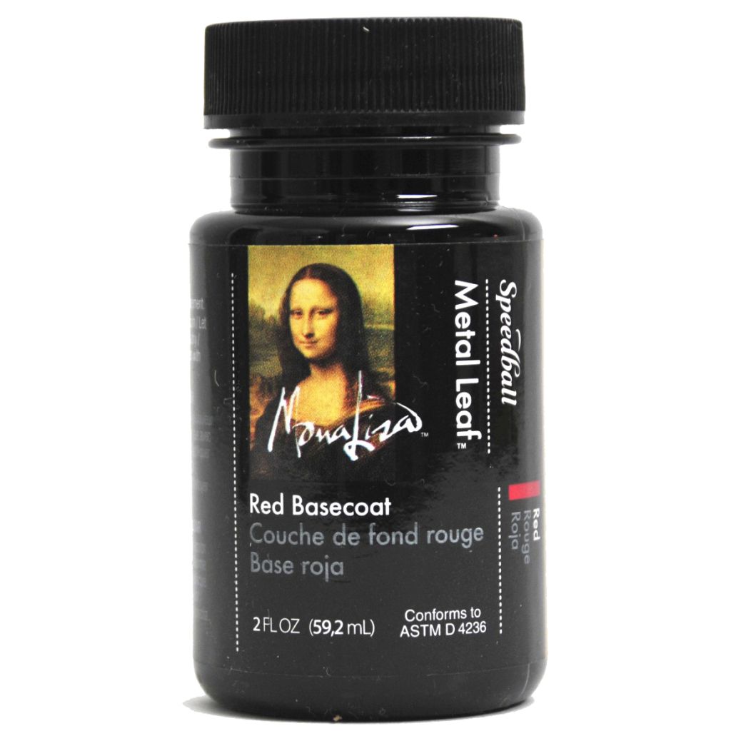 Speedball Monalisa Metal Leaf - Water-Based Red Base Coat - 2 Oz / 59.1 ML