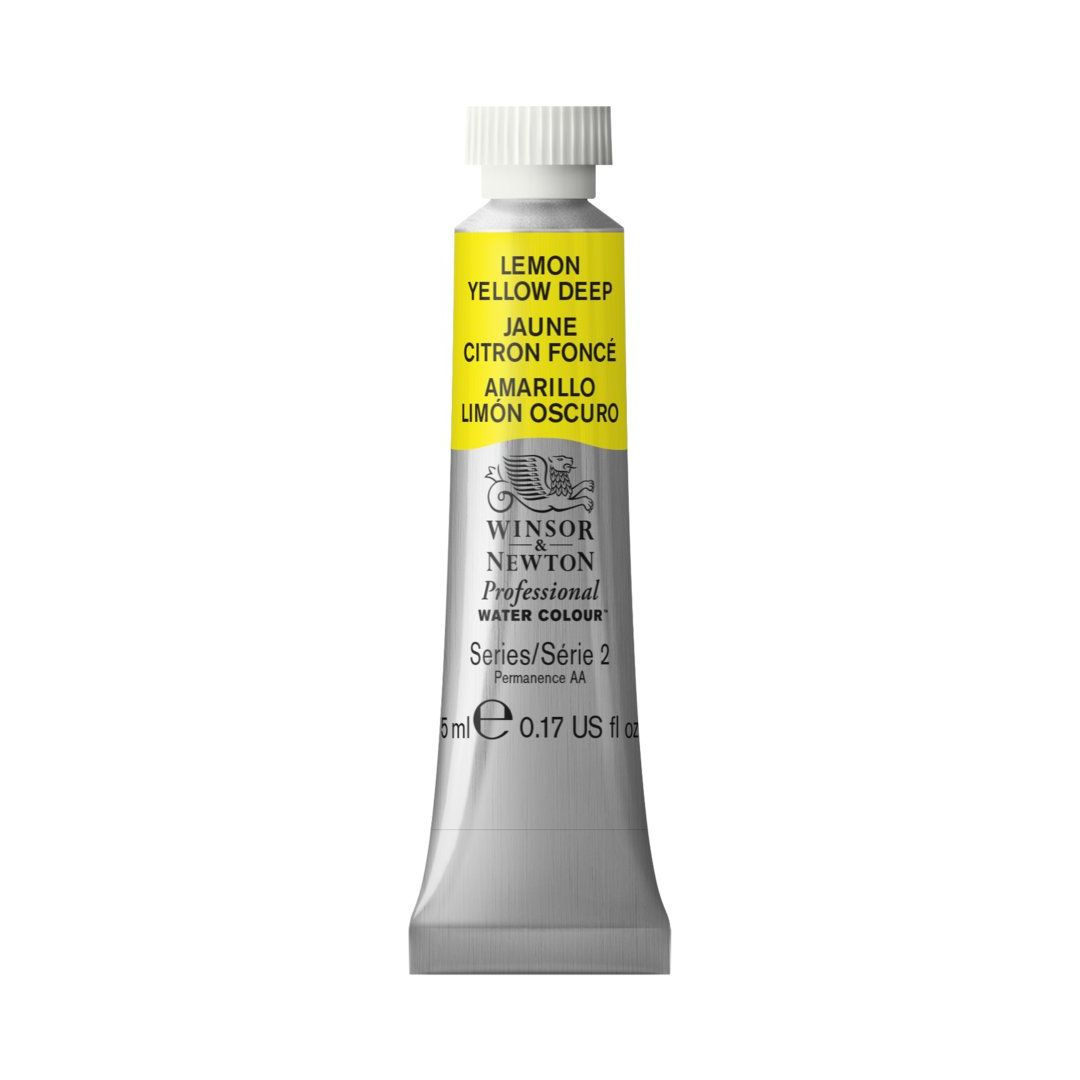 Winsor & Newton Professional Water Colour - Tube of 5 ML - Lemon Yellow Deep (348)