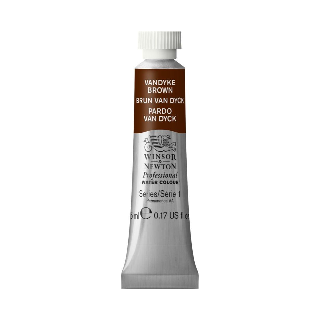 Winsor & Newton Professional Water Colour - Tube of 5 ML - Vandyke Brown (676)