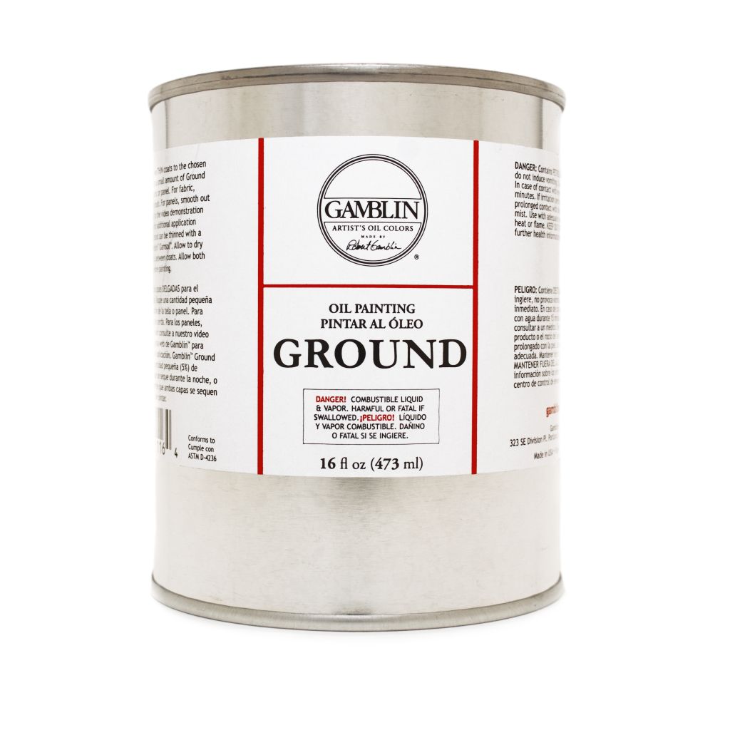 Gamblin Oil Painting Ground - Tin of 16 fl oz / 473 ML