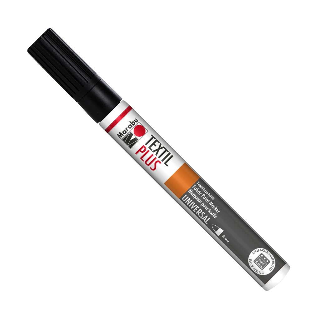 Marabu Textil Painter Plus - Fabric Paint Marker - 3 MM - Black (073)