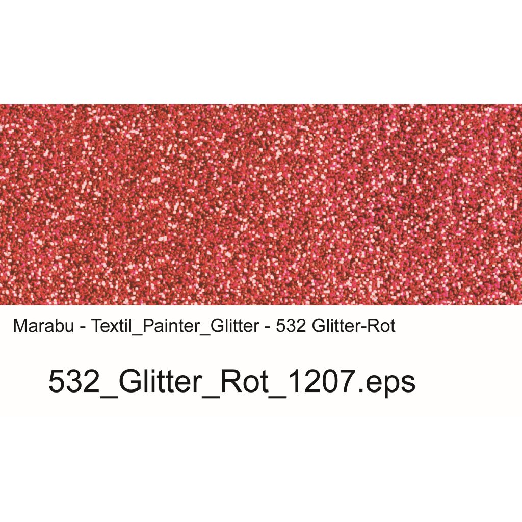 Marabu Textil Painter Glitter - Fabric Paint Marker - 3 MM - Red (532)