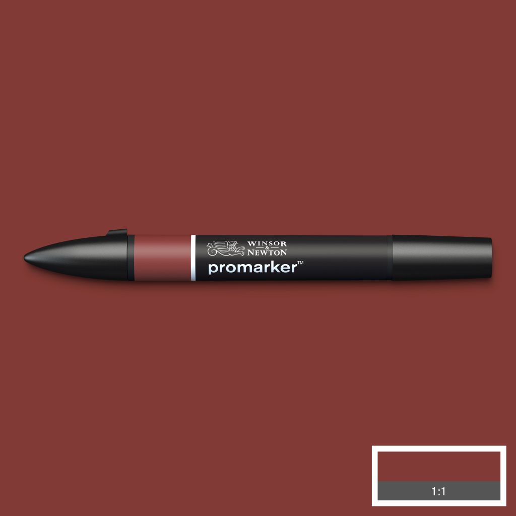 Winsor & Newton Promarker - Alcohol Based - Twin Tip Marker - Burnt Mahogany (O224)