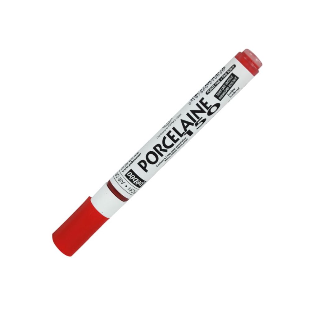 Pebeo Porcelaine 150 Paint Marker - Fine Tip - 0.7 MM - Scarlet Red (03)