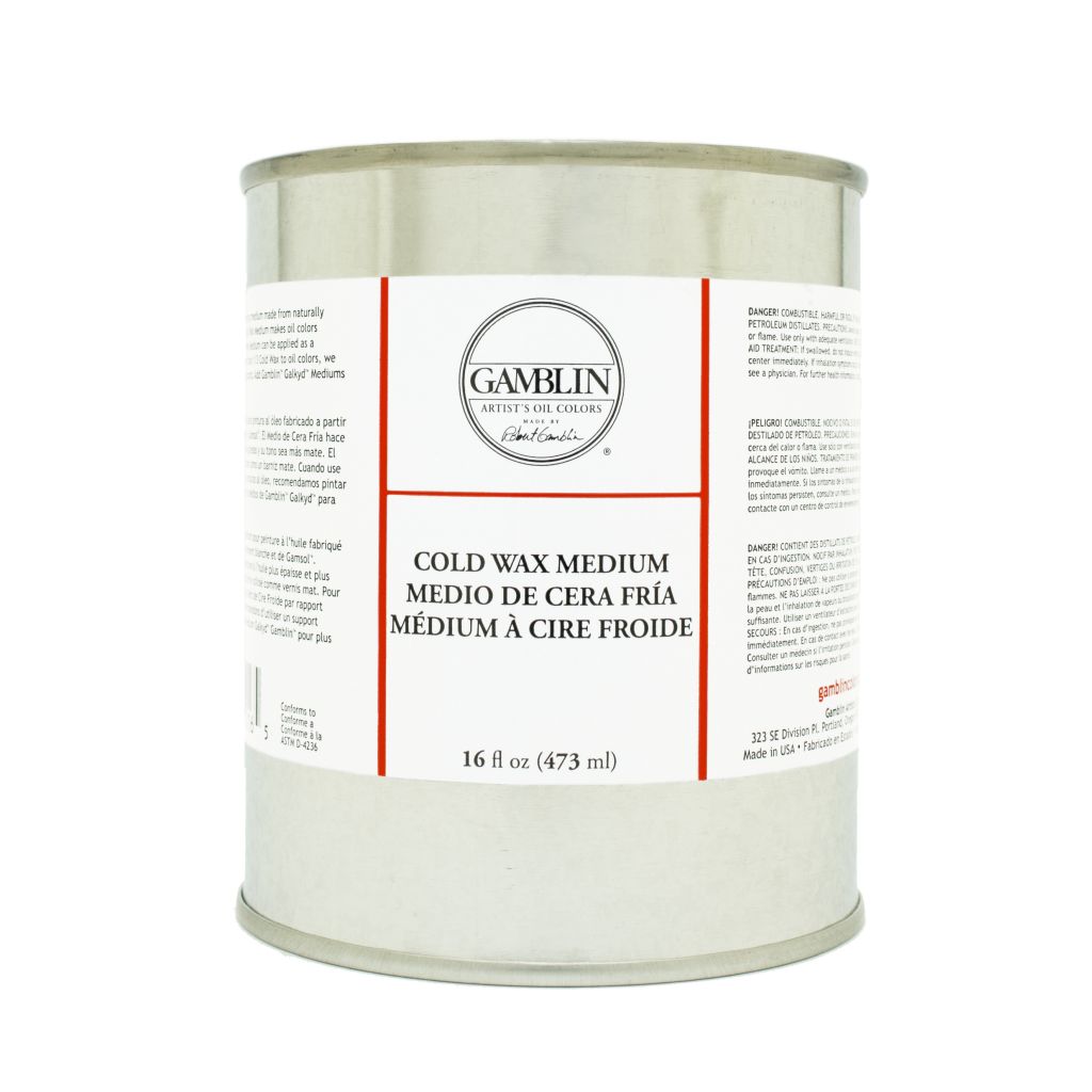 Gamblin Cold Wax Medium - Tin of 16 fl oz / 473 ML