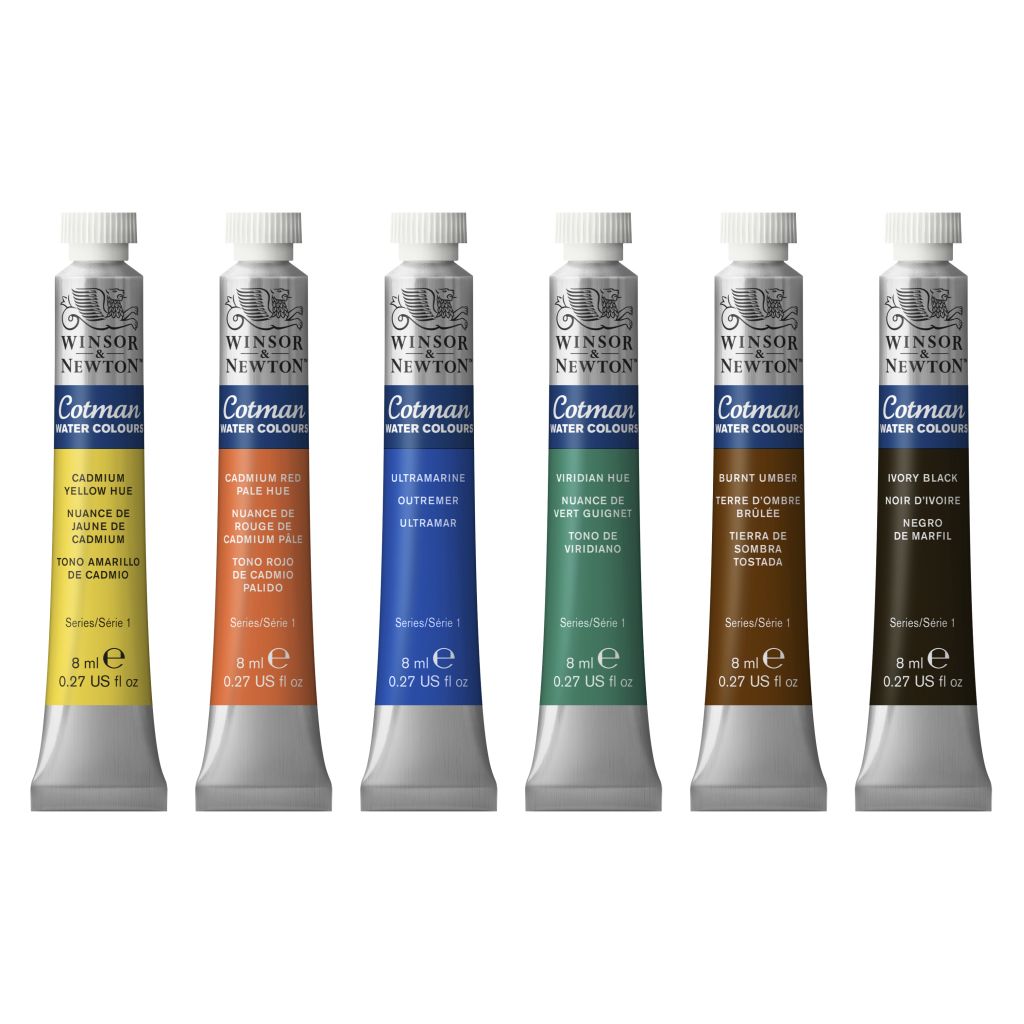 Winsor & Newton Cotman Water Colour – Set of 6 Tubes x 8 ML