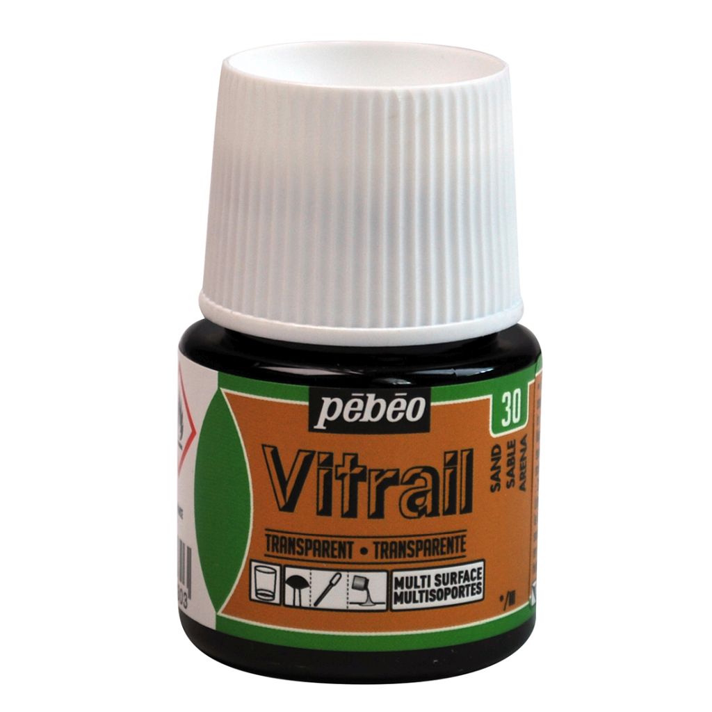 Pebeo Vitrail Paint - 45 ML Bottle - Sand (030)