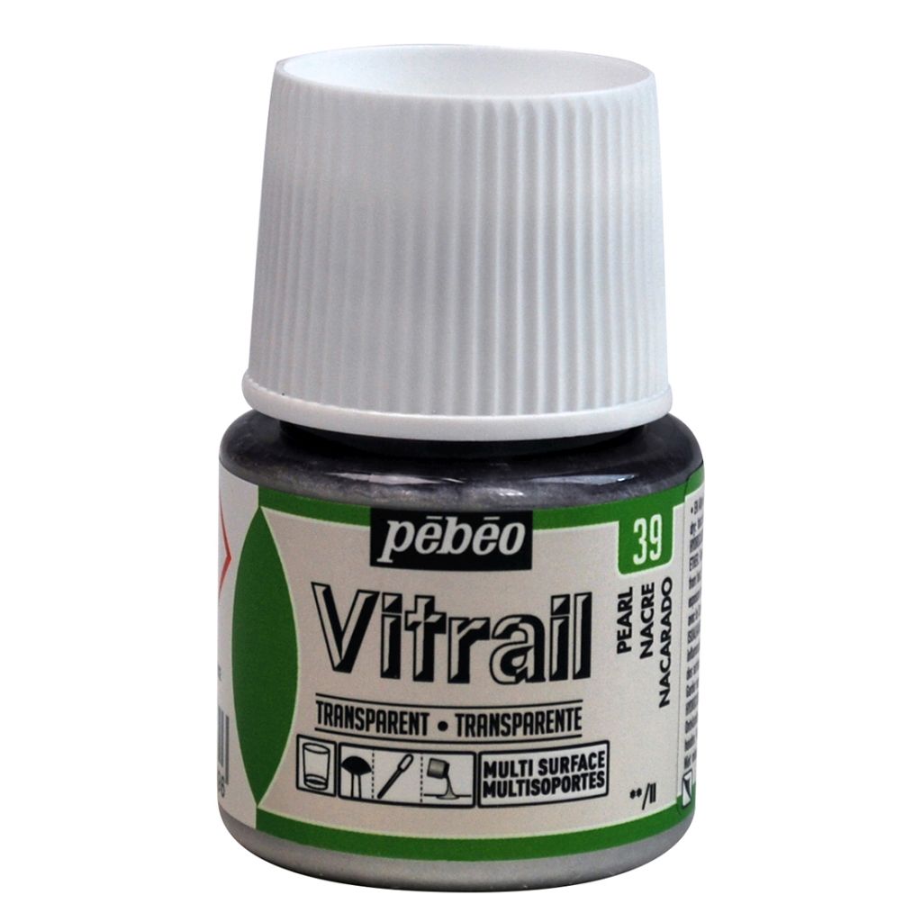 Pebeo Vitrail Paint - 45 ML Bottle - Pearl (039)