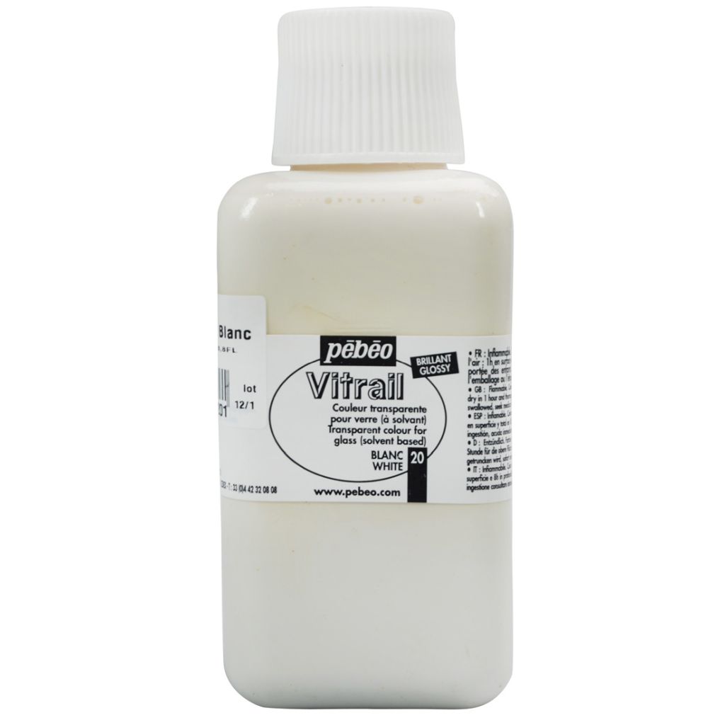 Pebeo Vitrail Paint - 250 ML Bottle - White (020)