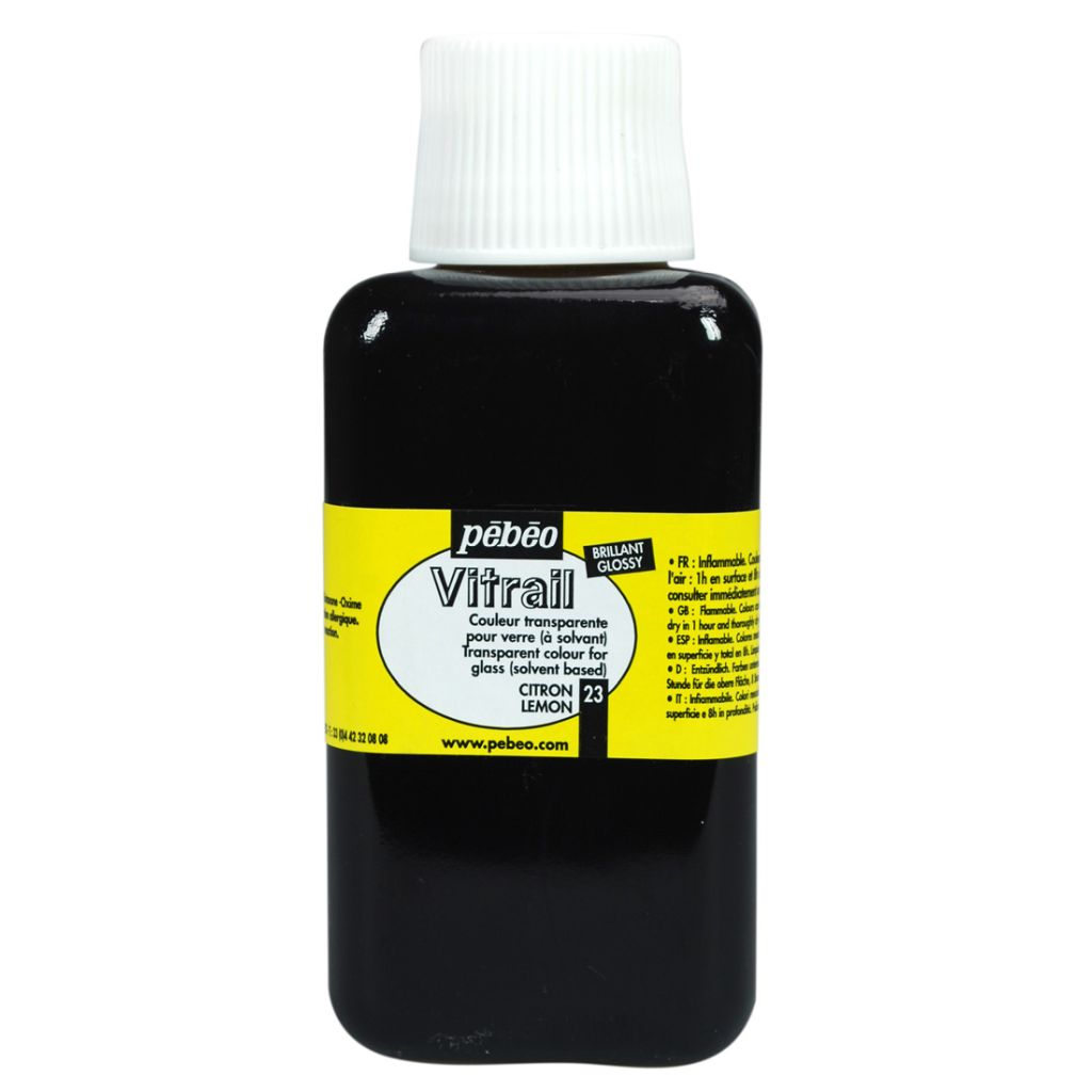 Pebeo Vitrail Paint - 250 ML Bottle - Lemon (023)