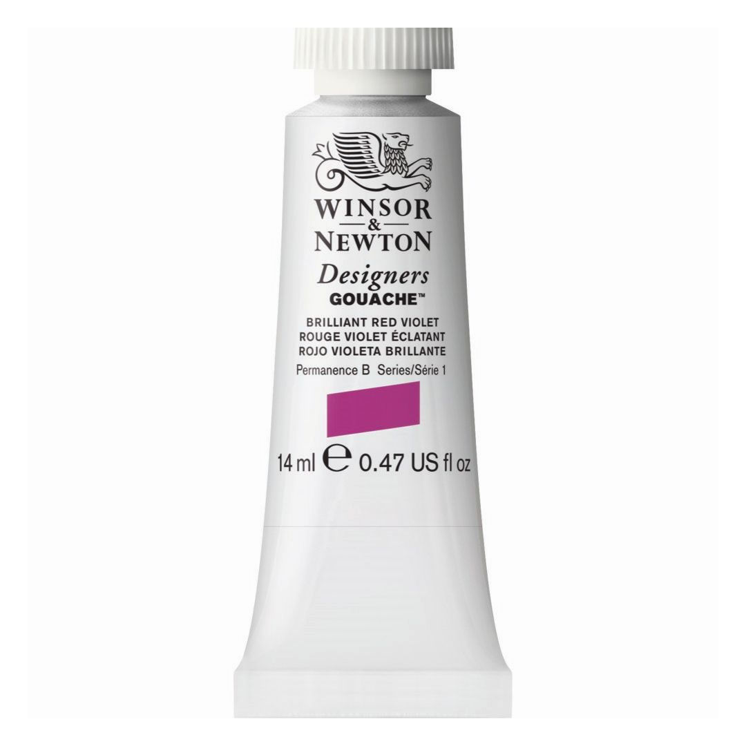 Winsor & Newton Designers Gouache - Tube of 14 ML - Brilliant Red/Violet (050)