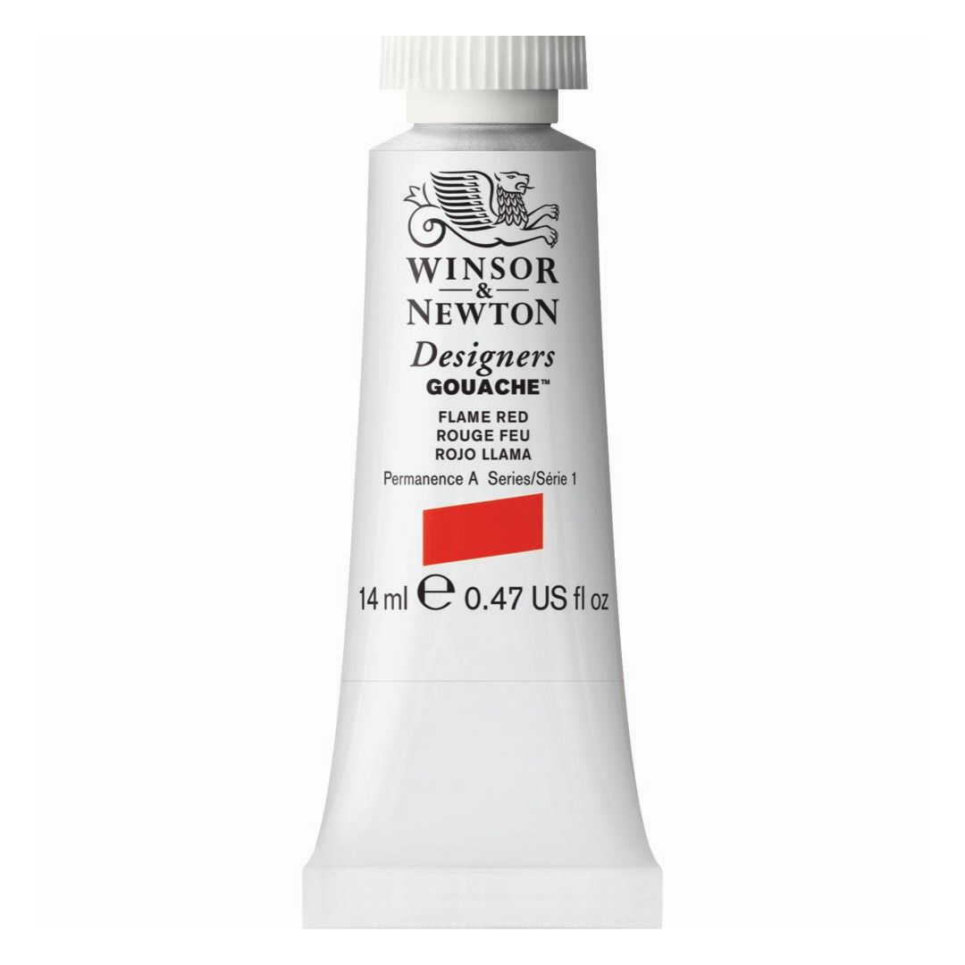 Winsor & Newton Designers Gouache - Tube of 14 ML - Flame Red (249)