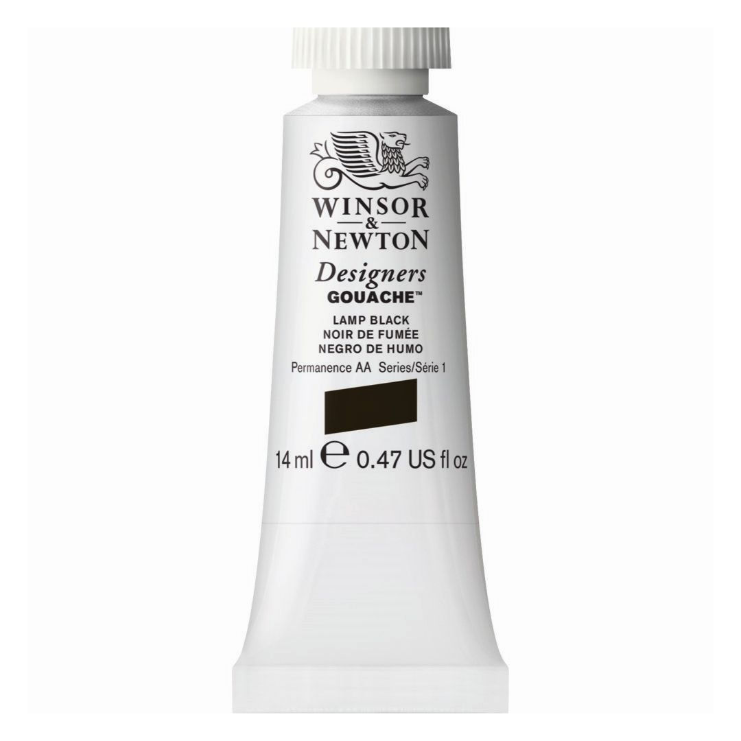 Winsor & Newton Designers Gouache - Tube of 14 ML - Lamp Black (337)