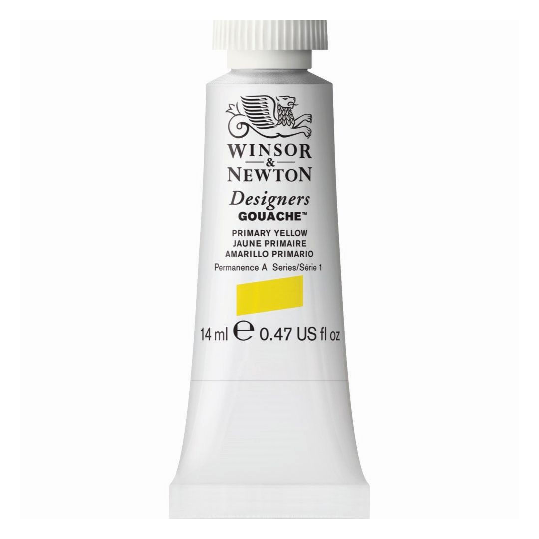 Winsor & Newton Designers Gouache - Tube of 14 ML - Primary Yellow (527)