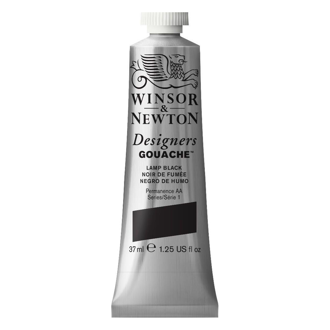 Winsor & Newton Designers Gouache - Tube of 37 ML - Lamp Black (337)