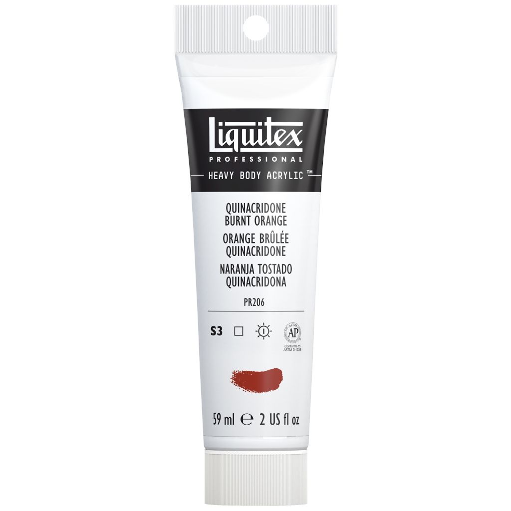 Liquitex Professional Heavy Body Acrylic Colour - Tube of 59 ML - Quinacridone Burnt Orange (108)