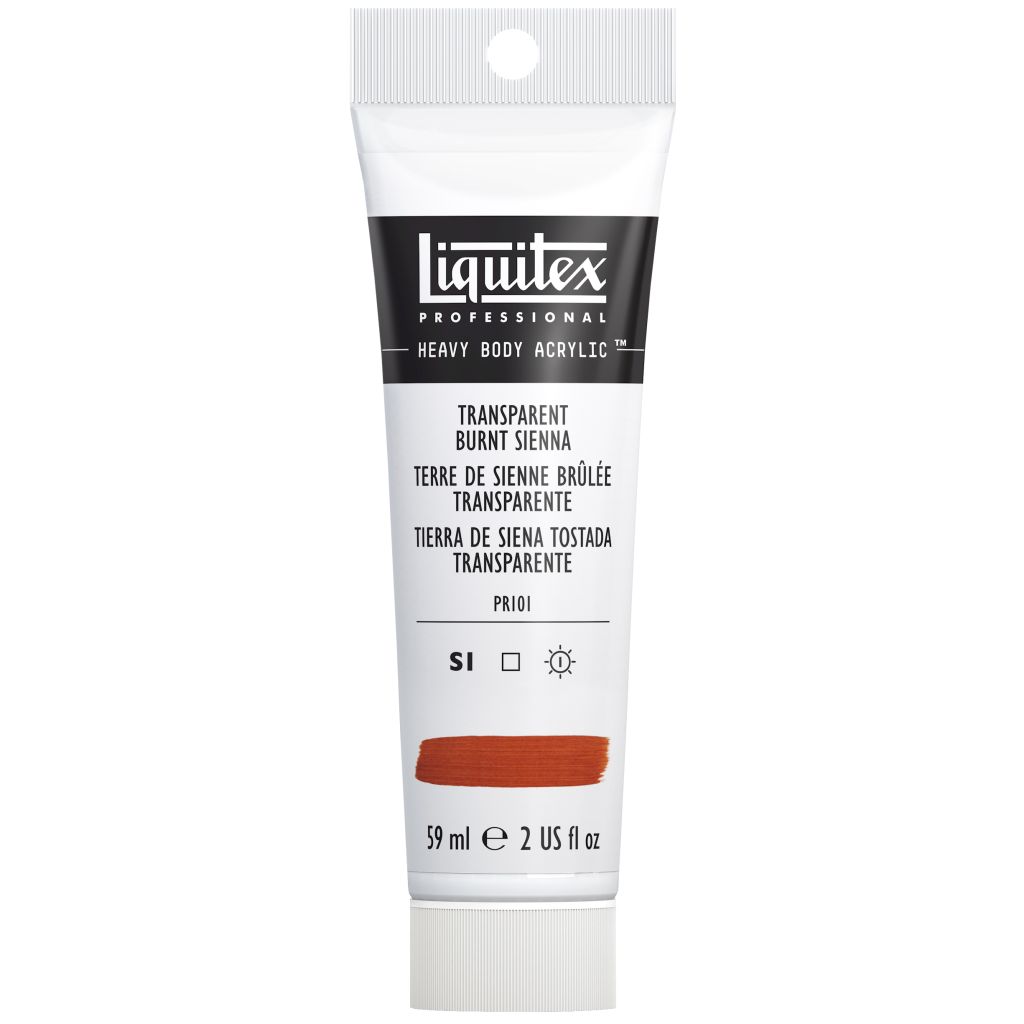 Liquitex Professional Heavy Body Acrylic Colour - Tube of 59 ML - Transparent Burnt Sienna (129)