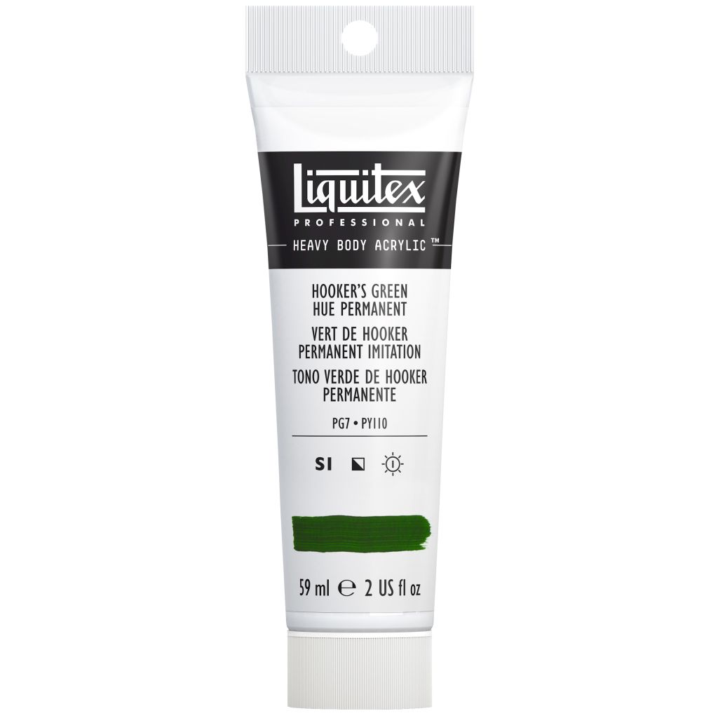 Liquitex Professional Heavy Body Acrylic Colour - Tube of 59 ML - Hooker’s Green Hue Permanent (224)