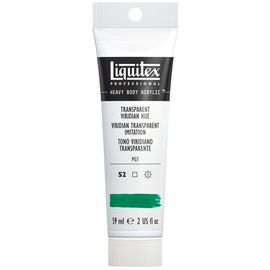 Liquitex Professional Heavy Body Acrylic Colour - Tube of 59 ML - Transparent Viridian Hue (327)