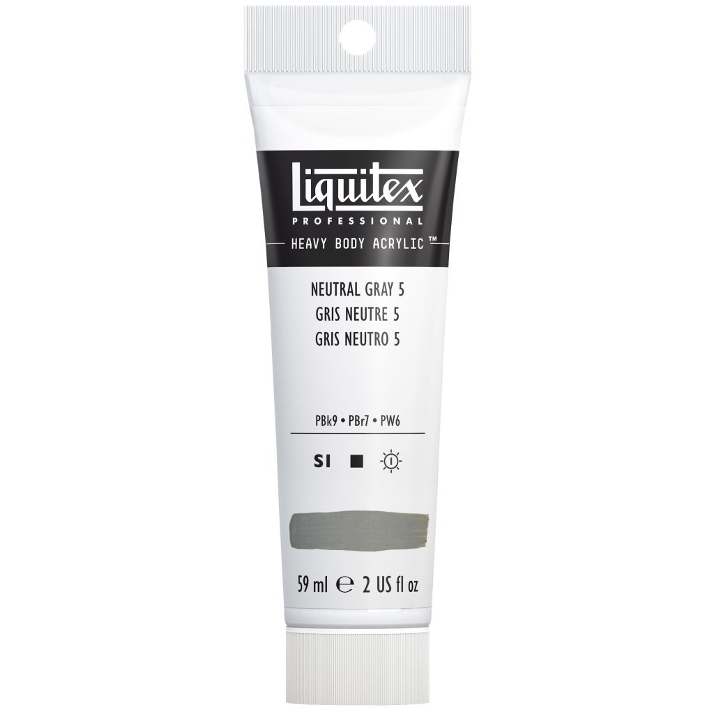 Liquitex Professional Heavy Body Acrylic Colour - Tube of 59 ML - Neutral Gray 5 (599)