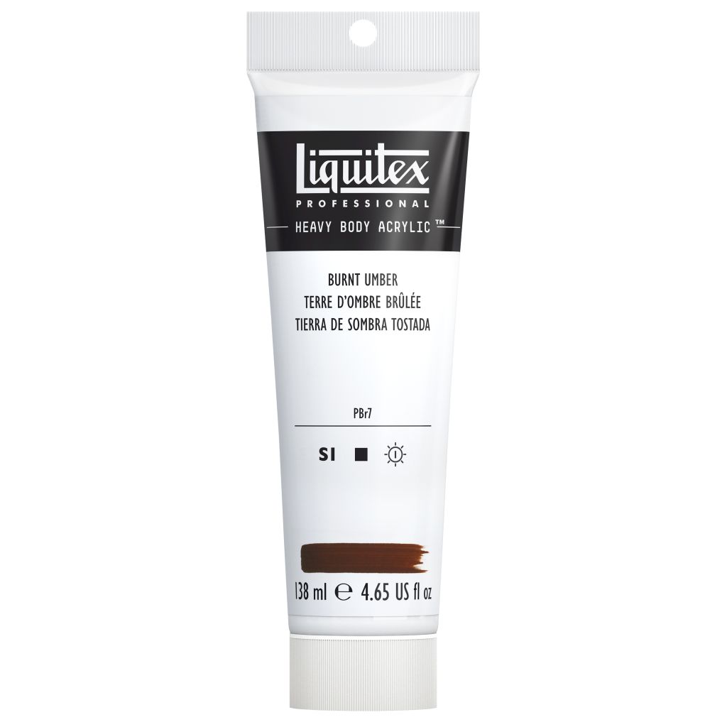 Liquitex Professional Heavy Body Acrylic Colour - Tube of 138 ML - Burnt Umber (128)