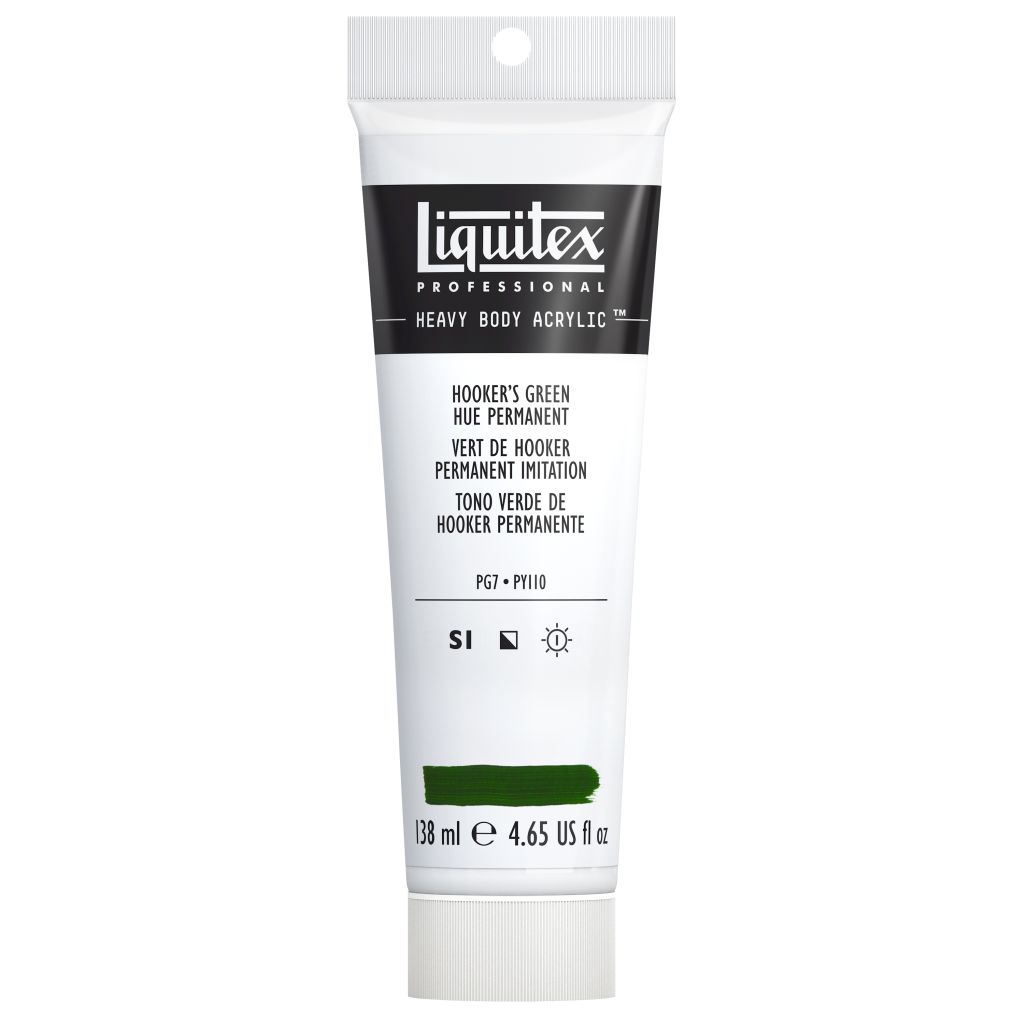 Liquitex Professional Heavy Body Acrylic Colour - Tube of 138 ML - Hooker’s Green Hue Permanent (224)