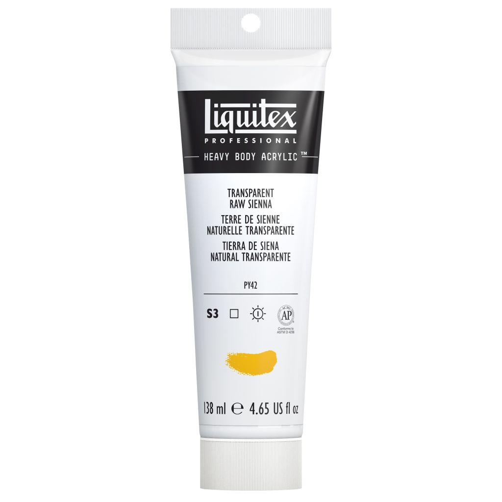 Liquitex Professional Heavy Body Acrylic Colour - Tube of 138 ML - Transparent Raw Sienna (332)