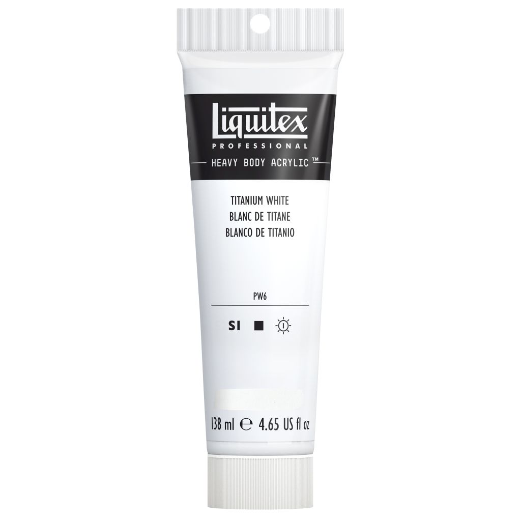 Liquitex Professional Heavy Body Acrylic Colour - Tube of 138 ML - Titanium White (432)