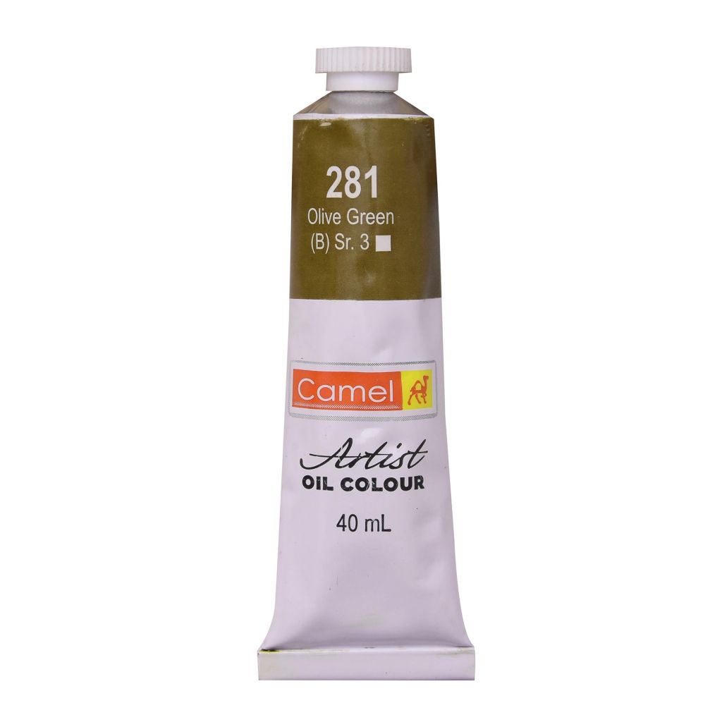 Camel Artists' Oil Colour - Olive Green (281) - Tube of 40 ML