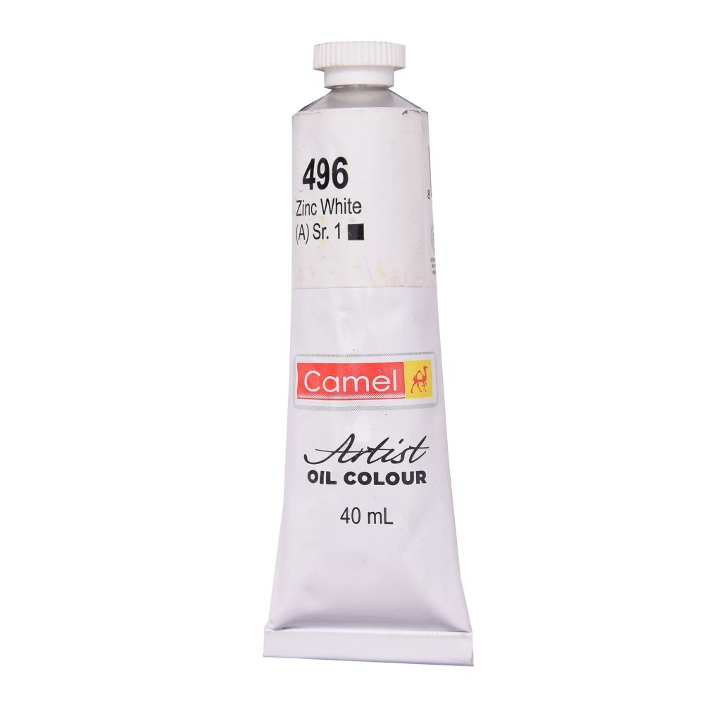 Camel Artists' Oil Colour - Zinc White (496) - Tube of 40 ML