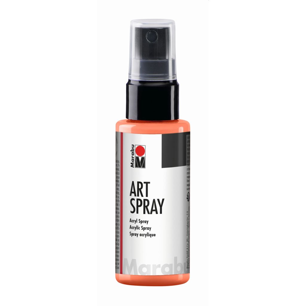 Marabu Art Spray - Acrylic Paint - 50 ML Spray Bottle - Red Orange (023)