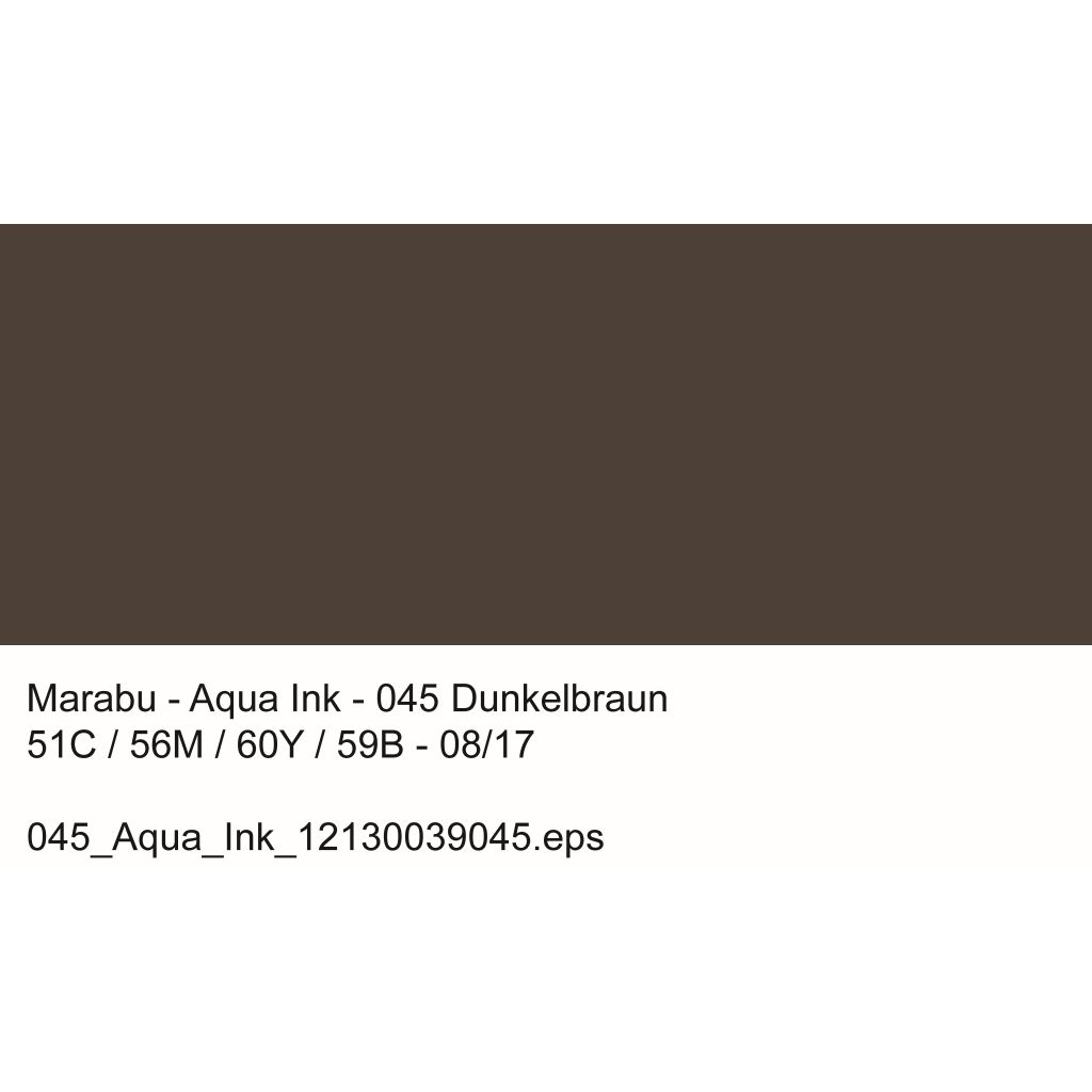 Marabu Graphix Aqua Ink - Bottle of 15 ML - Dark Brown (045)