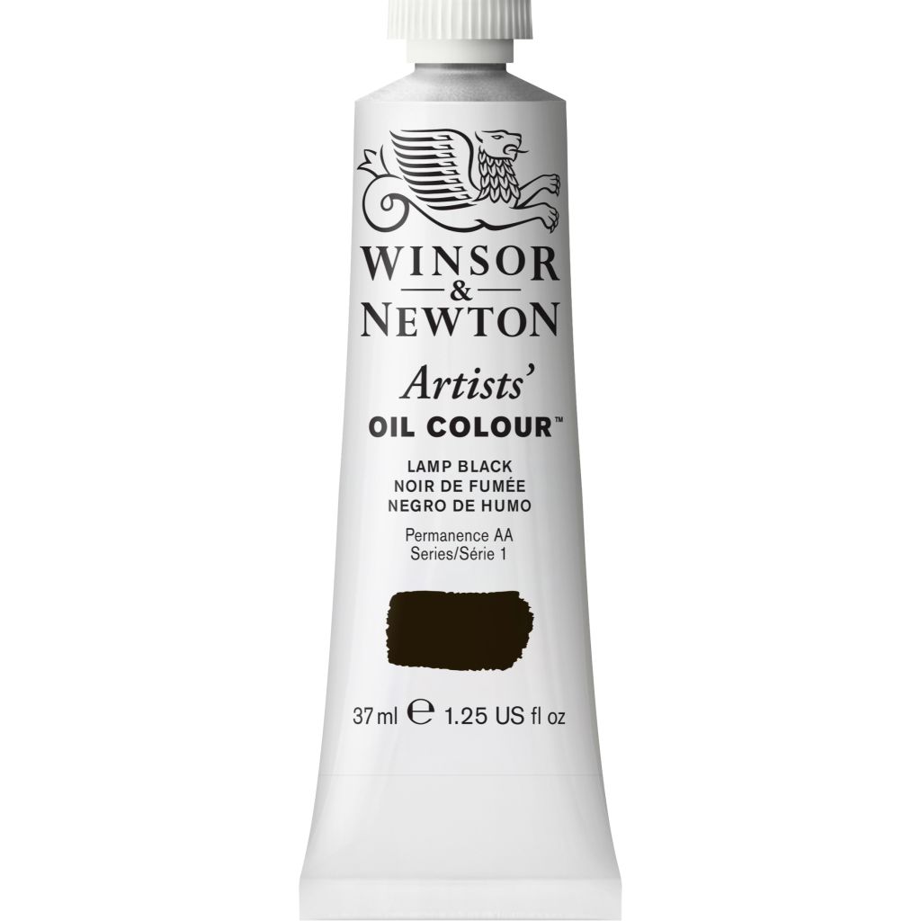 Winsor & Newton Artists' Oil Colour - Tube of 37 ML - Lamp Black (337)