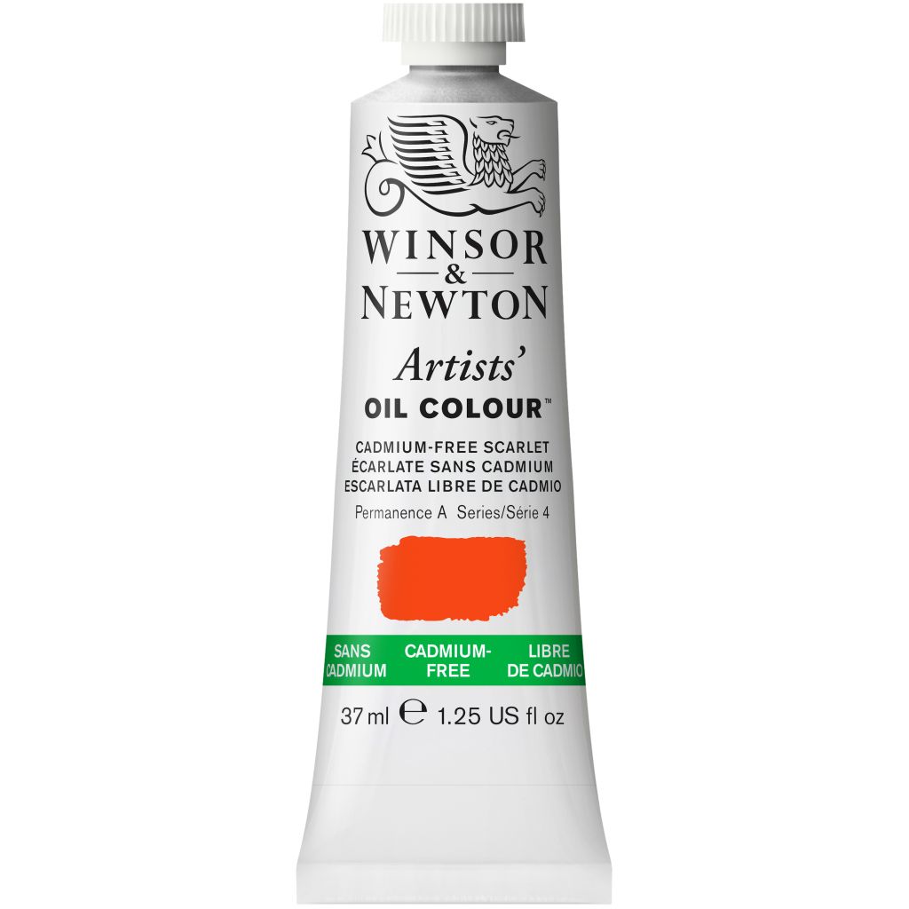 Winsor & Newton Artists' Oil Colour - Tube of 37 ML - Cadmium Free Scarlet (903)