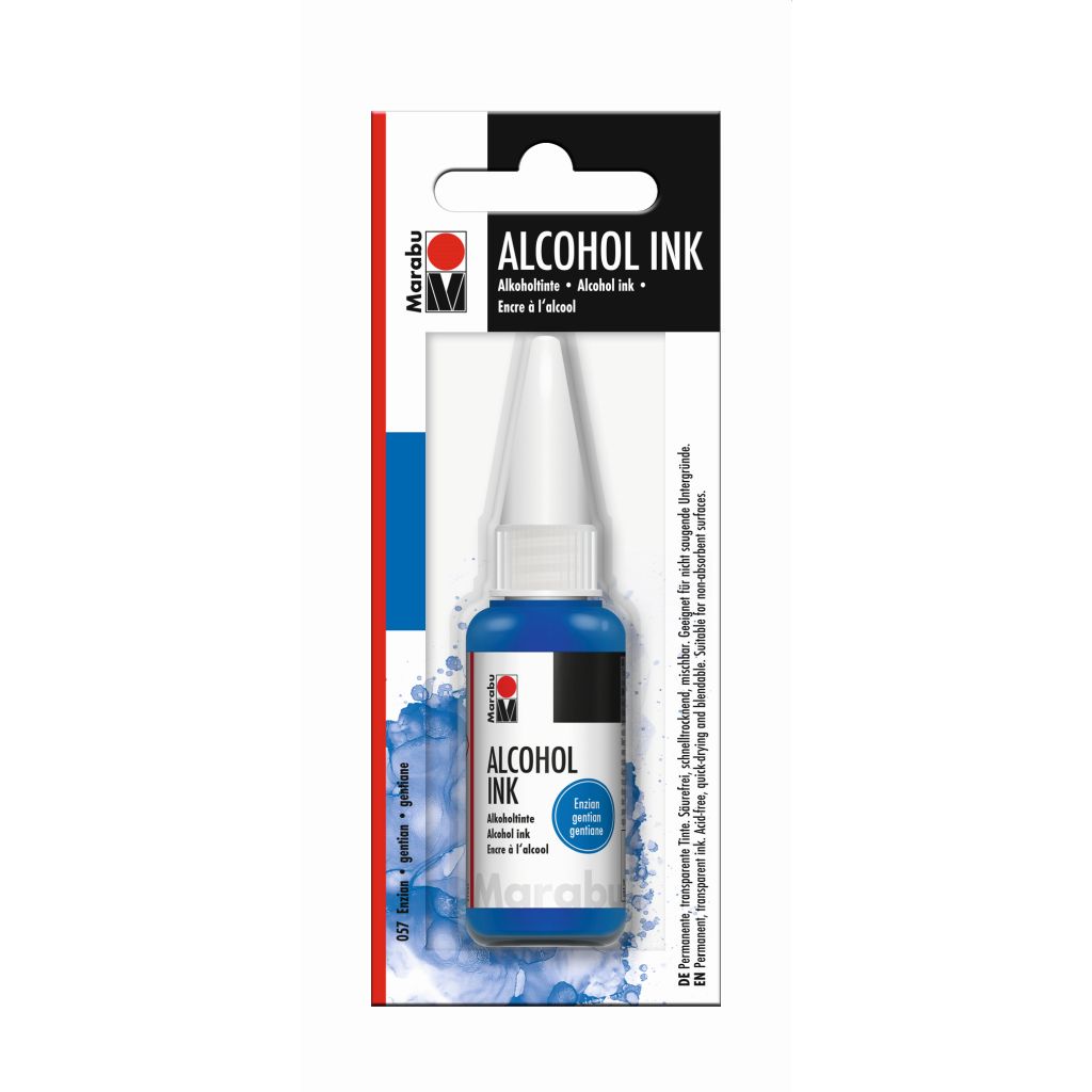 Marabu Alcohol Ink - Bottle of 20 ML - Gentian (057) - Blister Pack