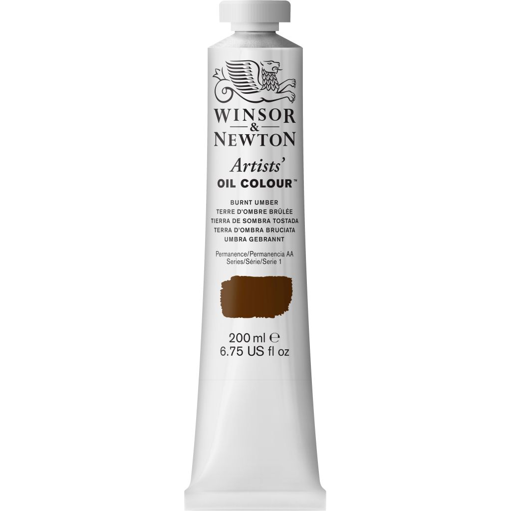 Winsor & Newton Artists' Oil Colour - Tube of 200 ML - Burnt Umber (076)