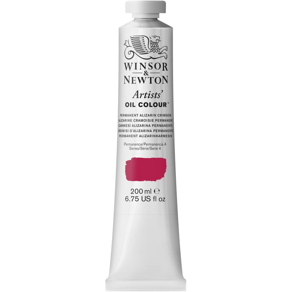 Winsor & Newton Artists' Oil Colour - Tube of 200 ML - Permanent Alizarin Crimson (468)