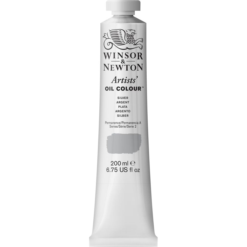 Winsor & Newton Artists' Oil Colour - Tube of 200 ML - Silver (617)