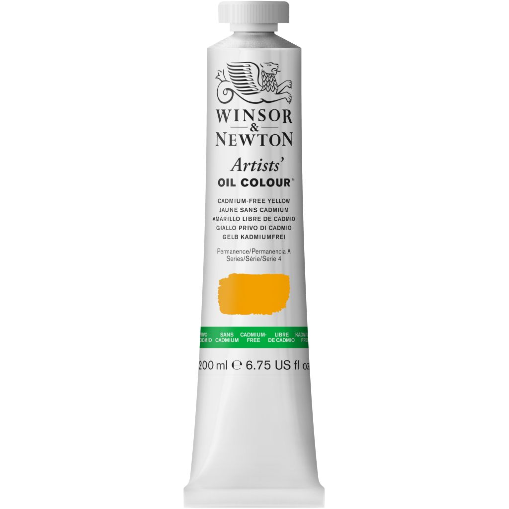 Winsor & Newton Artists' Oil Colour - Tube of 200 ML - Cadmium Free Yellow (890)