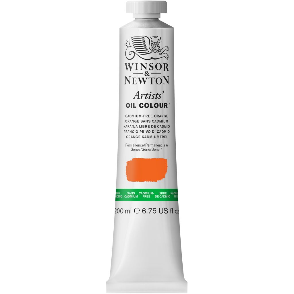 Winsor & Newton Artists' Oil Colour - Tube of 200 ML - Cadmium Free Orange (899)