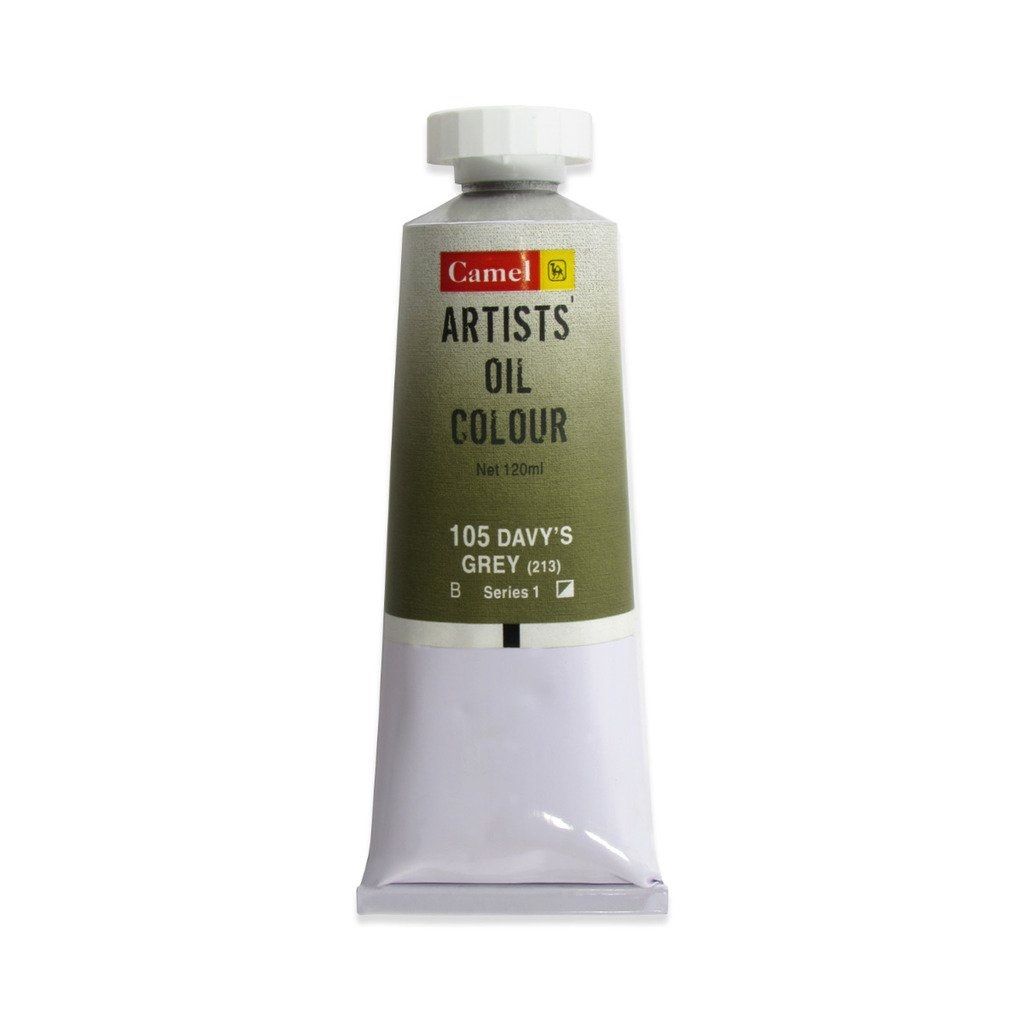 Camel Artists' Oil Colour - Davy's Grey (105) - Tube of 120 ML