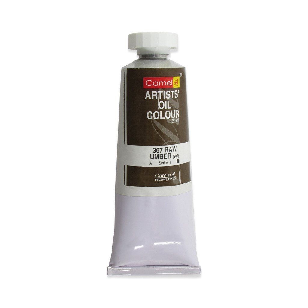 Camel Artists' Oil Colour - Raw Umber (367) - Tube of 120 ML