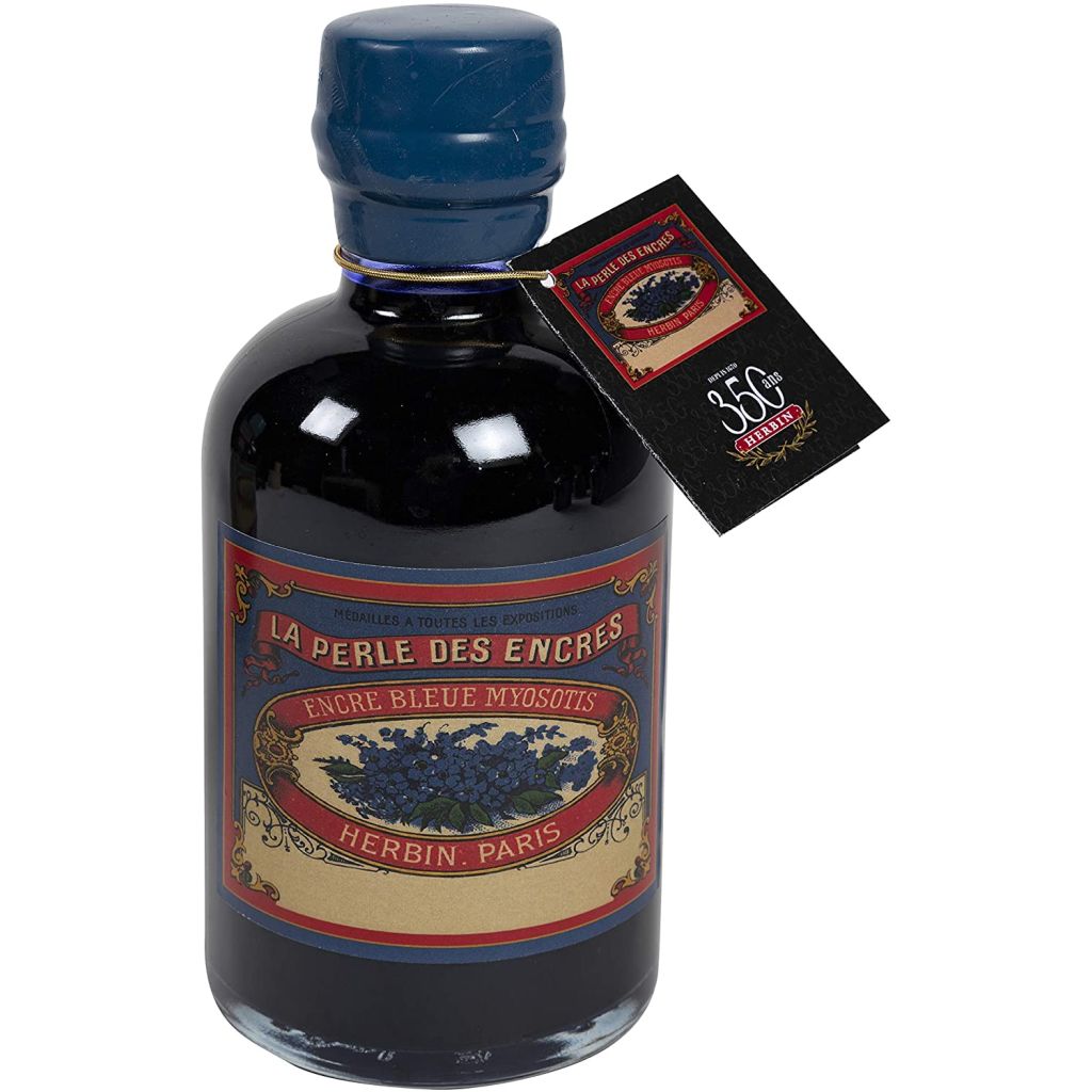 J. Herbin 350th Anniversary Ink - 500 ML Bottle - Bleu Myosotis (Forgot Me not Blue)