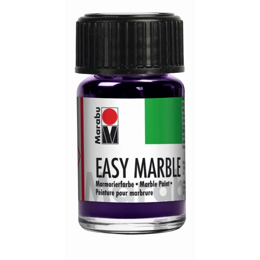 Marabu Easy Marble - Marbling Paint - Bottle of 15 ML - Aubergine (039)