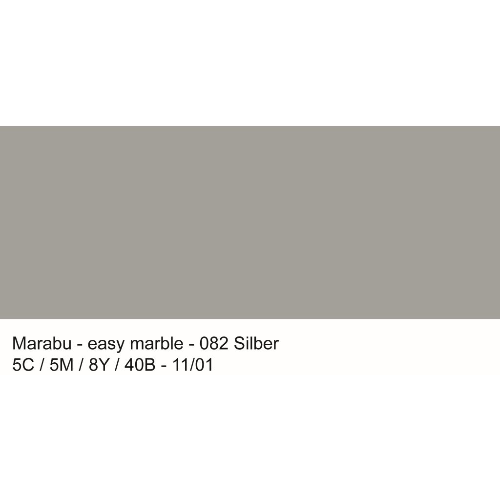 Marabu Easy Marble - Marbling Paint - Bottle of 15 ML - Silver (082)