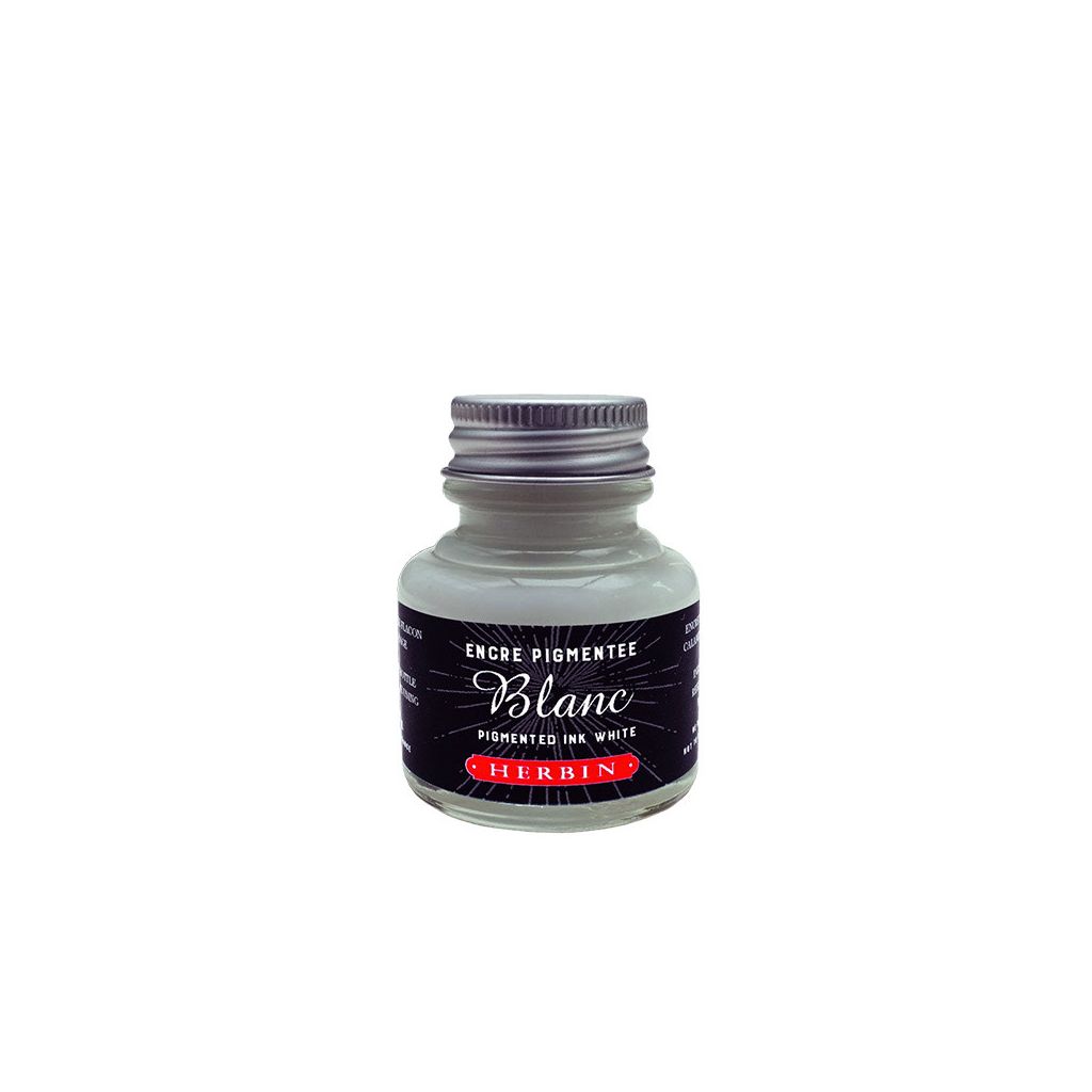 J. Herbin Pigmented Ink - 30 ML Bottle - Blanc (White)