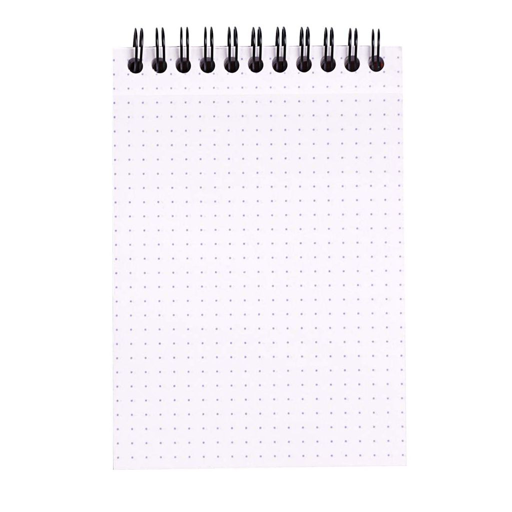 Rhodia - Classic Black - Wirebound - Dot Grid Notepad - A6 (148 mm x 105 mm or 4.1