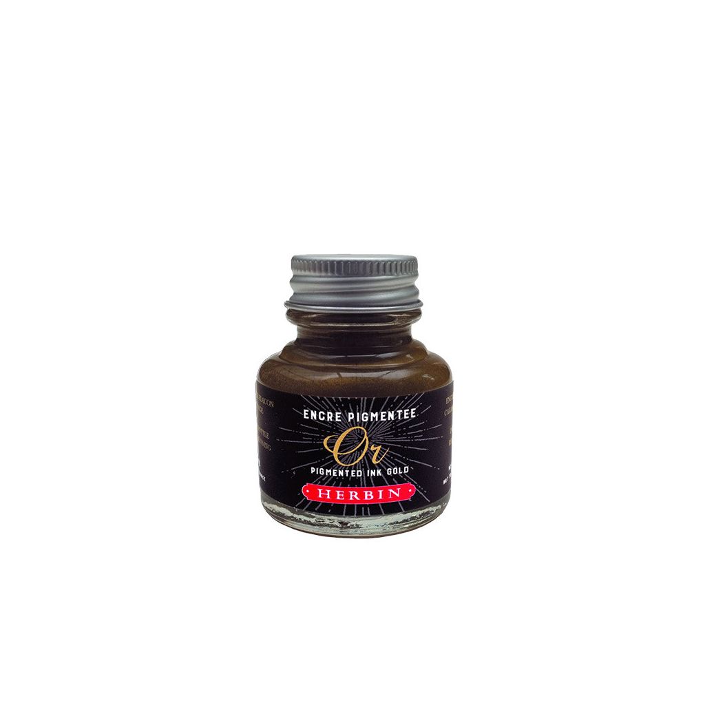 J. Herbin Pigmented Ink - 30 ML Bottle - Or (Gold)