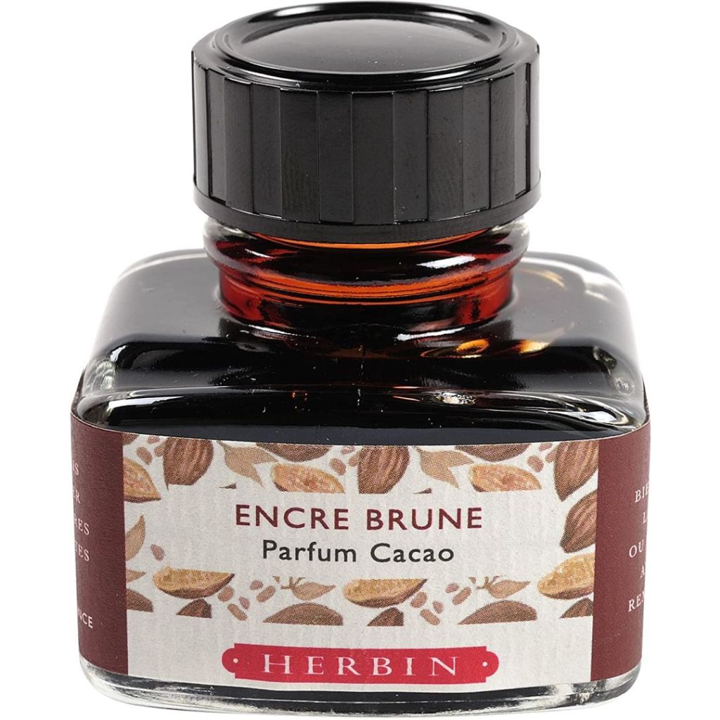 J. Herbin Scented Ink - 30 ML Bottle - Parfum Cacao (Chocolate Brown)