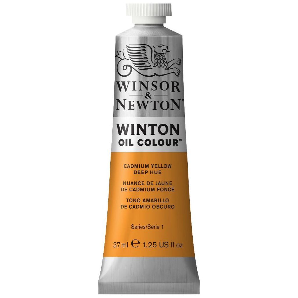 Winsor & Newton Winton Oil Colour - Tube of 37 ML - Cadmium Yellow Deep Hue (115)